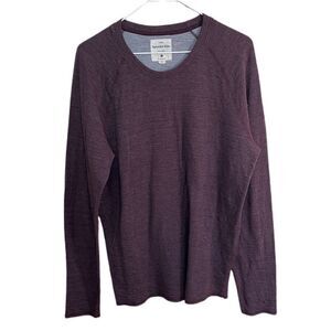 Splendid Mills Long Sleeve T Shirt Purple Crew Casual Mens Size L USA